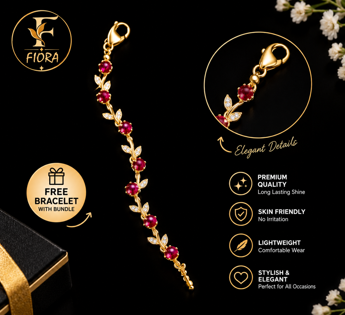 Fiora Blush Glow Bundle - For All Skin Types ~ Free Bracelet Gift